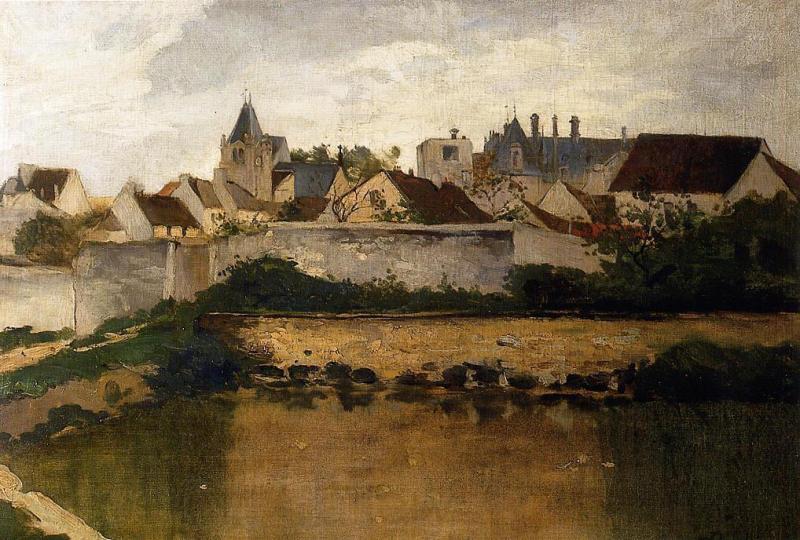 Charles-Francois Daubigny The Village, Auvers-sur-Oise Spain oil painting art